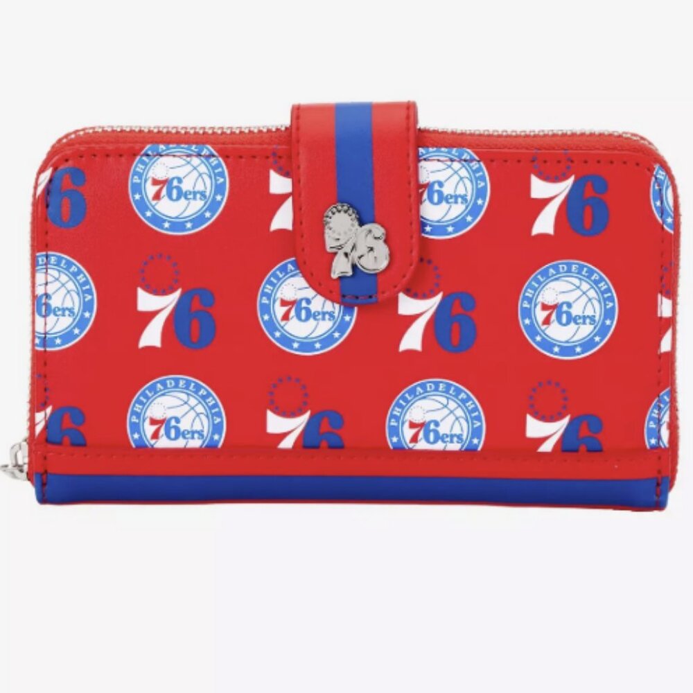 Loungefly NBA Philadelphia 76ers Logo Zipper Wallet